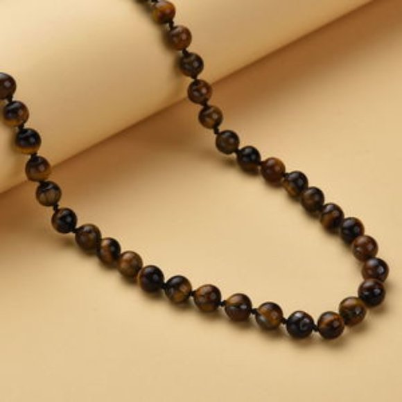 Yellow Tiger's Eye Beaded Endless Necklace 34 Inches 363.85 ctw - Picture 1 of 6